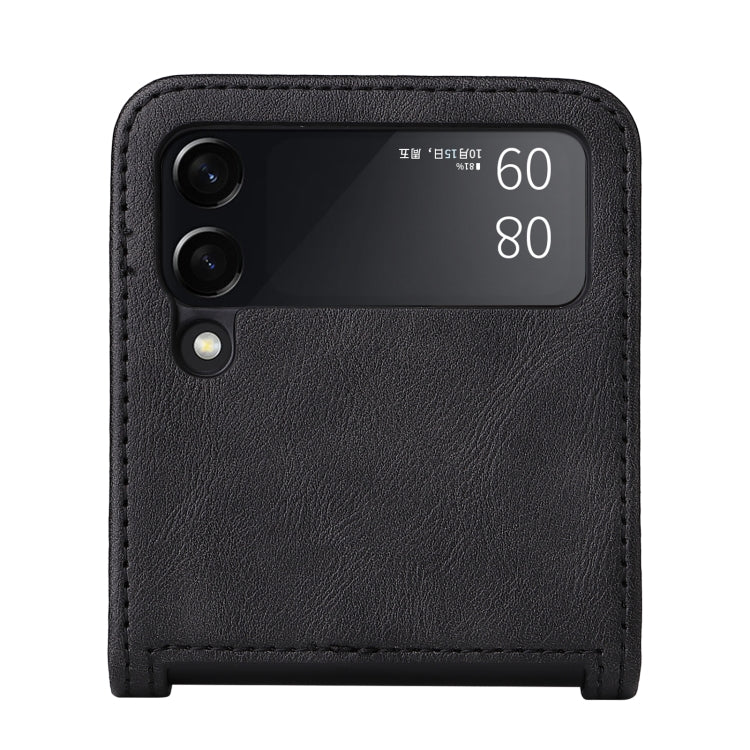 For Samsung Galaxy Z Flip3 5G Retro Crazy Horse Texture Leather Case showcasing its stylish design and card slots.